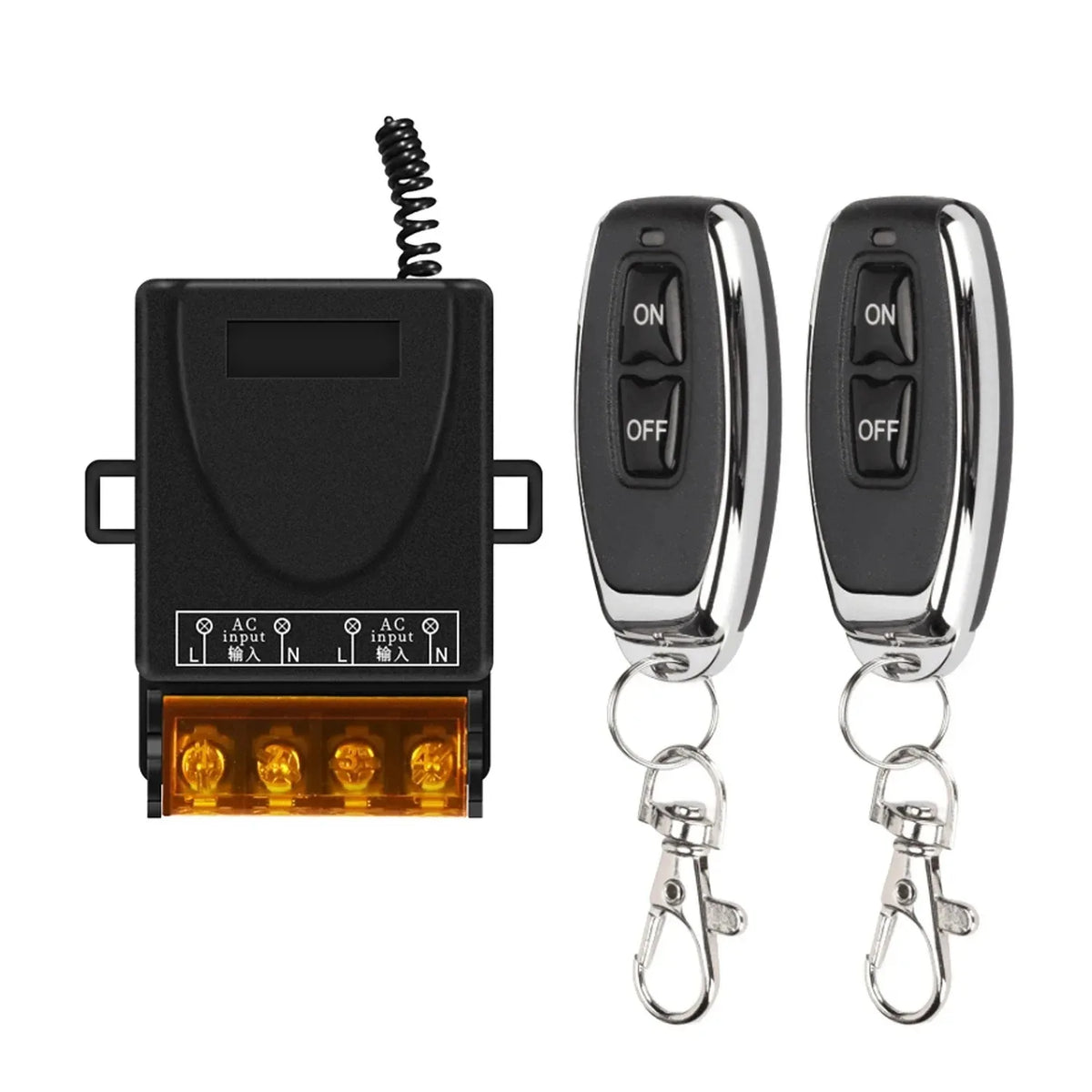 433MHz RF Wireless Remote Control Switch – Relay Receiver & Transmitter RF Remote Control Switch Babs 1Receiver 2Remote