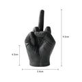 Middle Finger Soy Wax Scented Candle | Funny Novelty Gift Novelty Shaped Candle Babs black