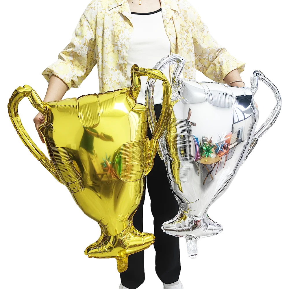 Gold Champion Trophy Foil Balloons – 3-Piece Party Set Foil Party Balloons Babs