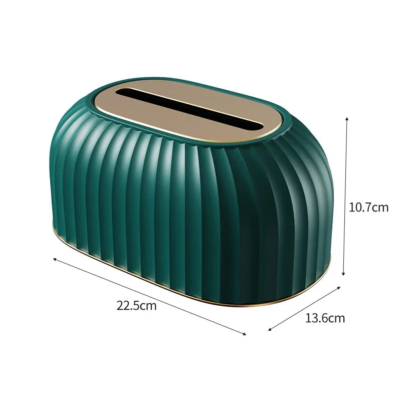 Striped Tissue Box Cover – Modern Home & Office Décor Tissue Box Cover Babs green