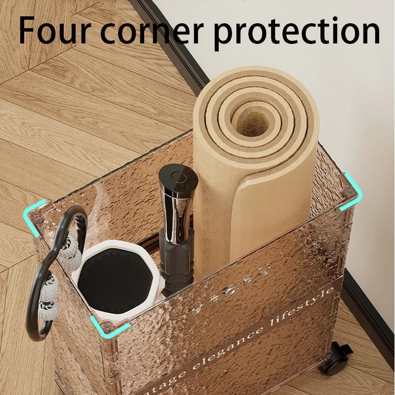 Large Rolling Storage Basket – Bedroom & Bathroom Organizer Rolling Storage Basket Babs