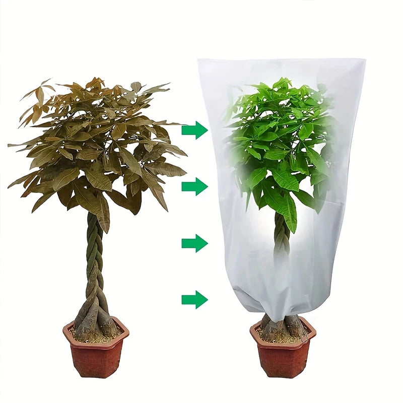 Large Plant Frost Protection Covers with Zipper & Drawstring Plant Frost Cover Babs