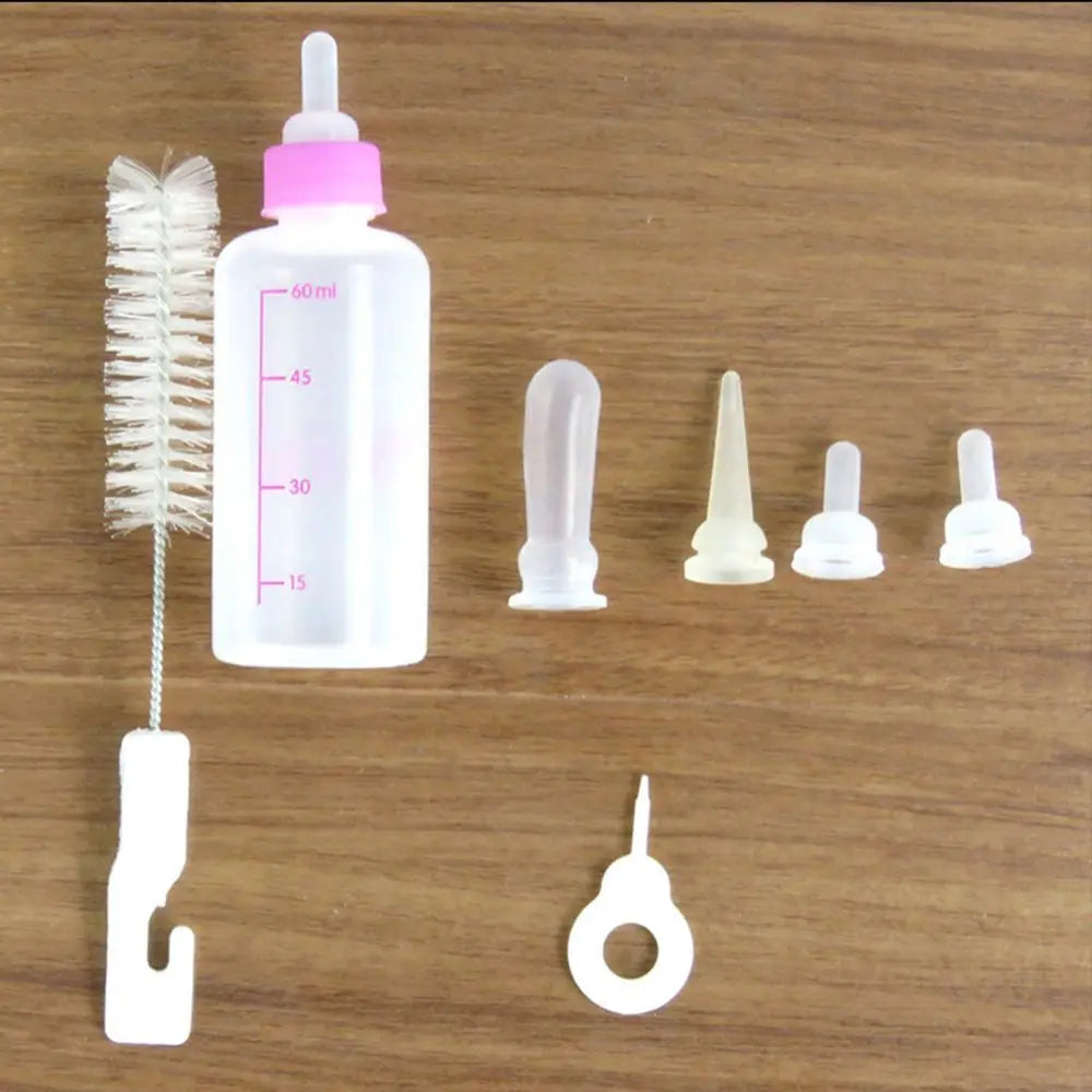 Pet Nursing Bottle Set for Puppies & Kittens – 60ml Kit Pet Nursing Bottle Babs