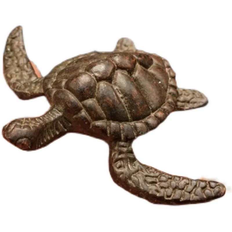 Vintage Brass Turtle Figurine – Copper Sea Animal Desk Ornament Decorative Figurine Babs red brass