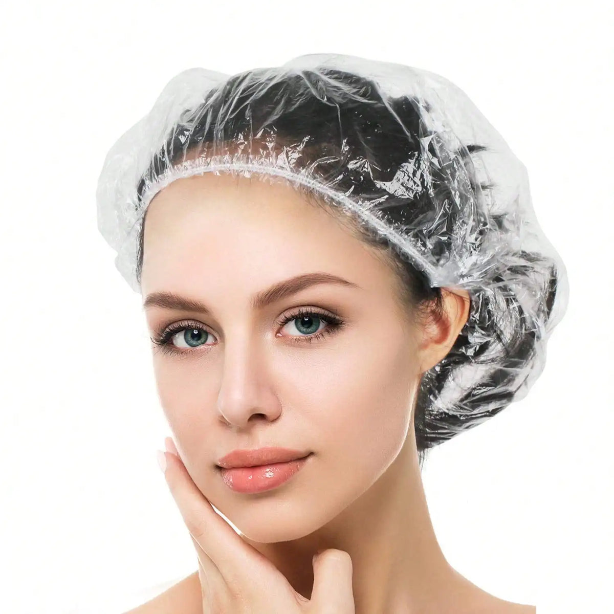 100-Pack Disposable Transparent Elastic Shower Caps – Spa & Salon Disposable Shower Caps Babs