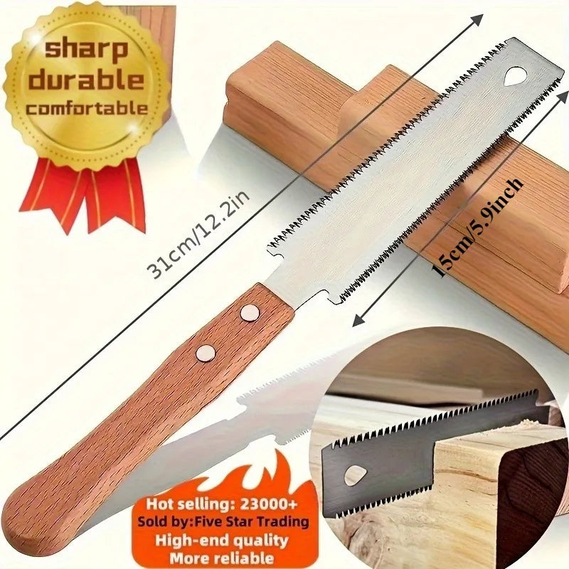 Japanese Double-Edged Hand Saw – SK5 Steel 6-Inch Mini Blade Hand Saw Babs