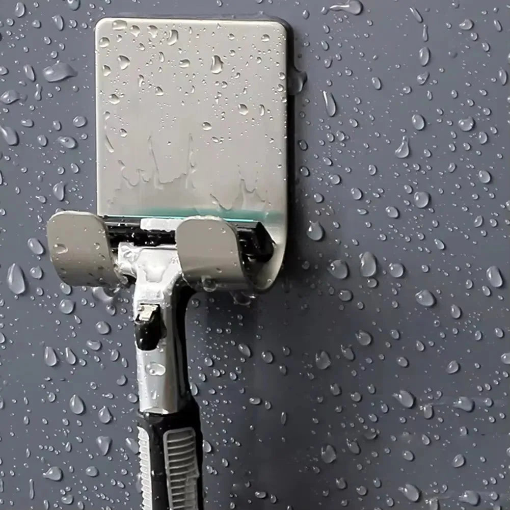 4-Pack Stainless Steel Wall-Mounted Razor Holder | Bathroom Organizer Razor Holder Babs
