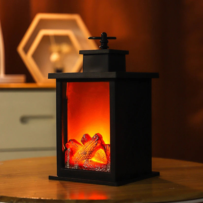 LED Flame Effect Lamp – Retro Fireplace Night Light Décor Flame Effect Night Light Babs