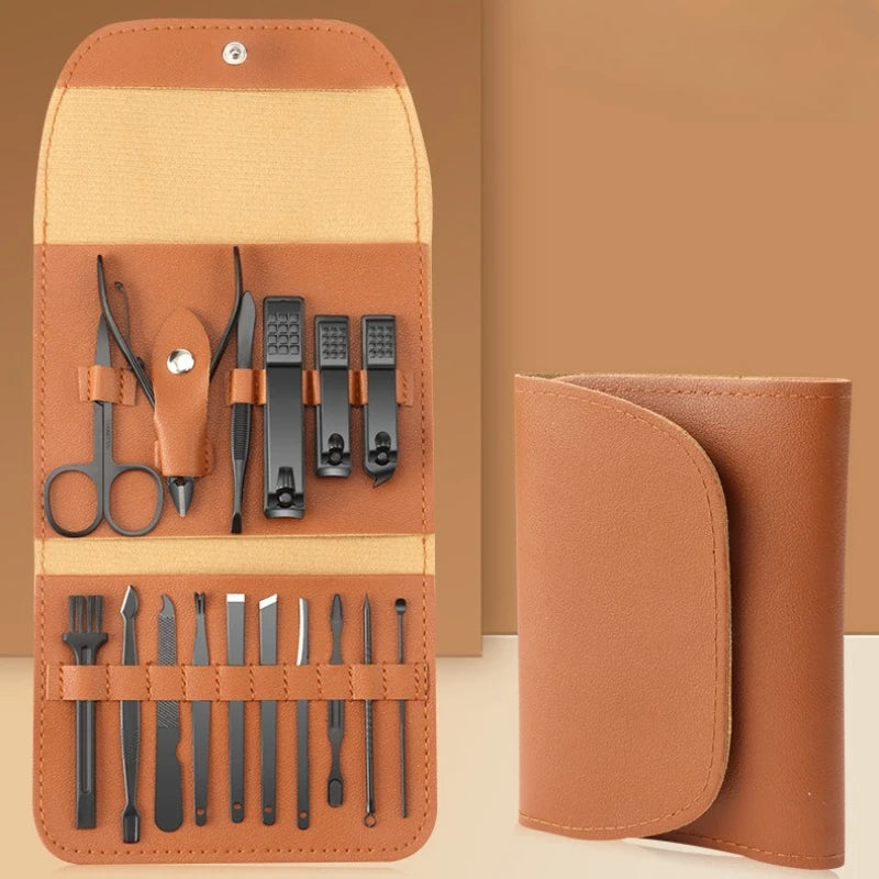 16-Piece Manicure Pedicure Set – Stainless Steel Nail Kit Manicure Pedicure Set Babs