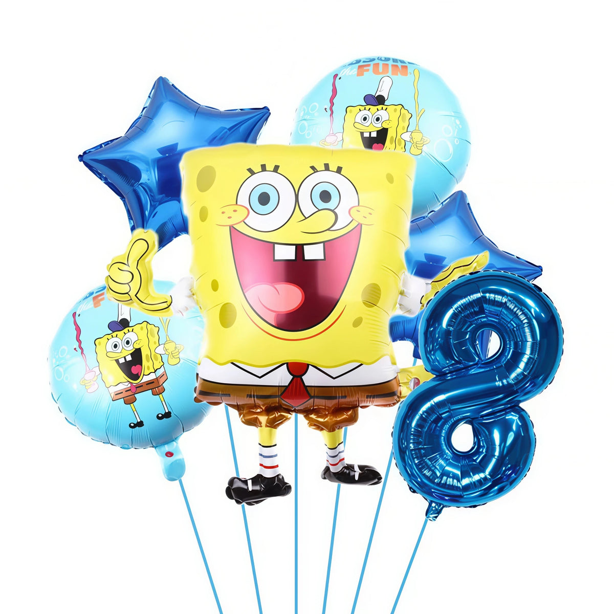SpongeBob & Patrick Star Foil Balloons – Birthday Party Decor