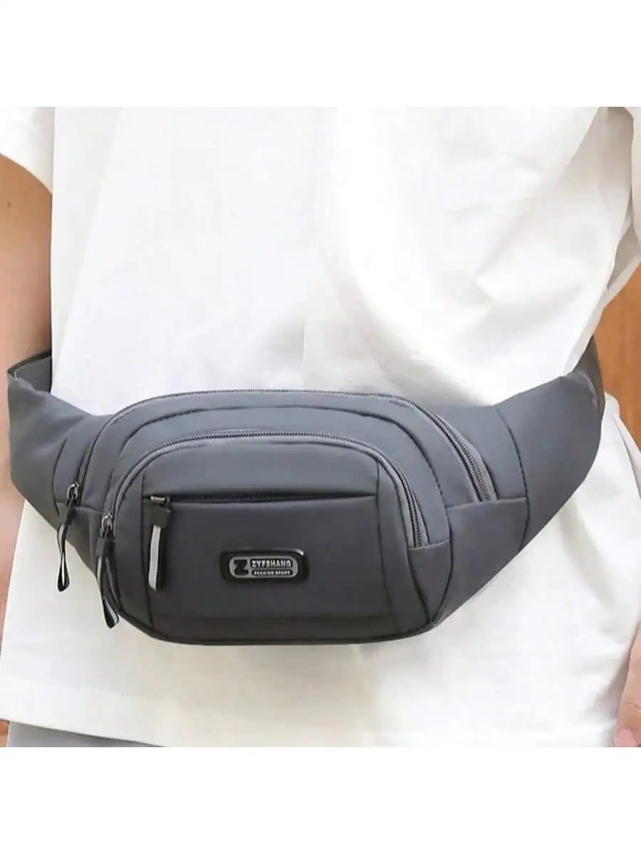 Men's Waterproof Nylon Fanny Pack – Multi-Pocket Belt Bag Belt Bag / Fanny Pack Babs