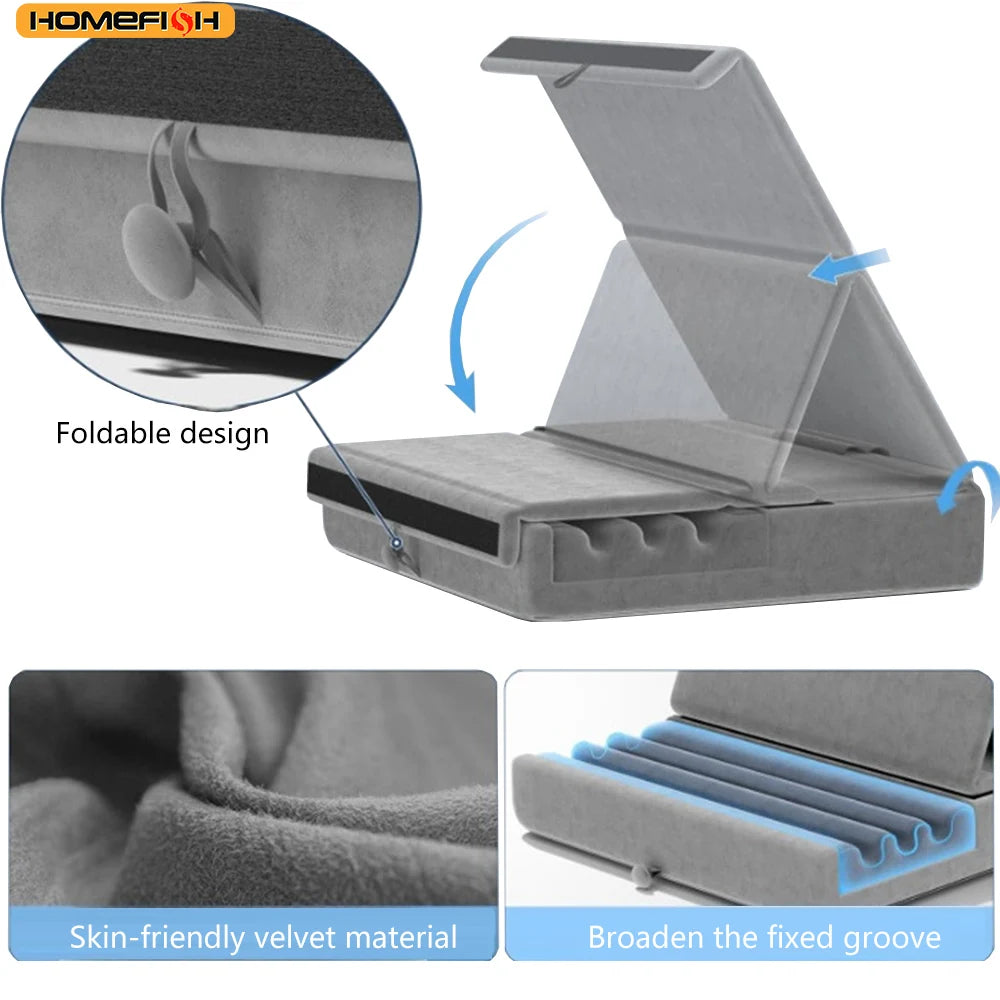 Foldable Tablet Pillow Stand for Lap, Bed & Desk + Pocket Tablet Pillow Stand Babs