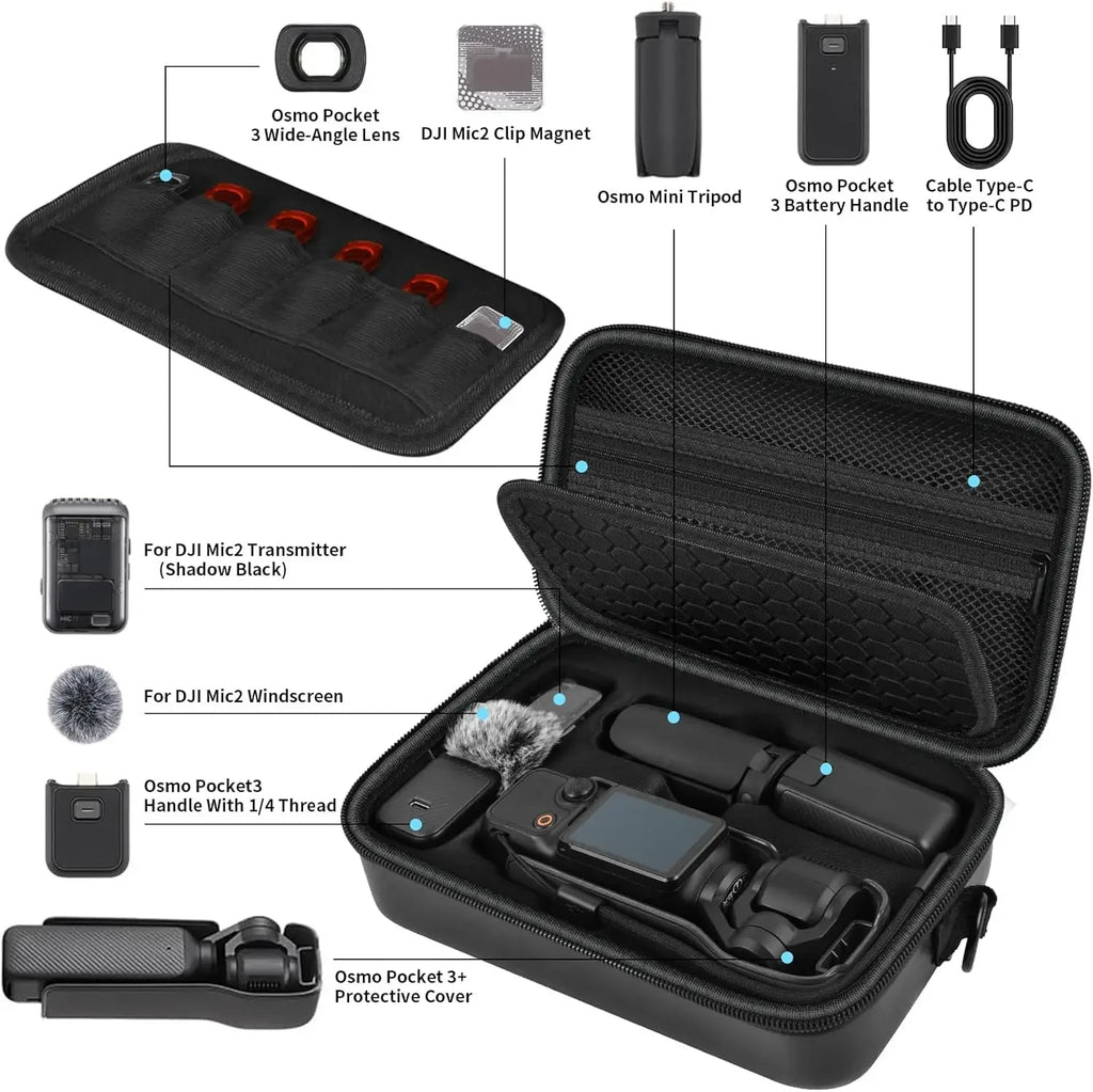 Paiyule Hard Case for DJI Osmo Pocket 3 Creator Combo Camera Carry Case Babs