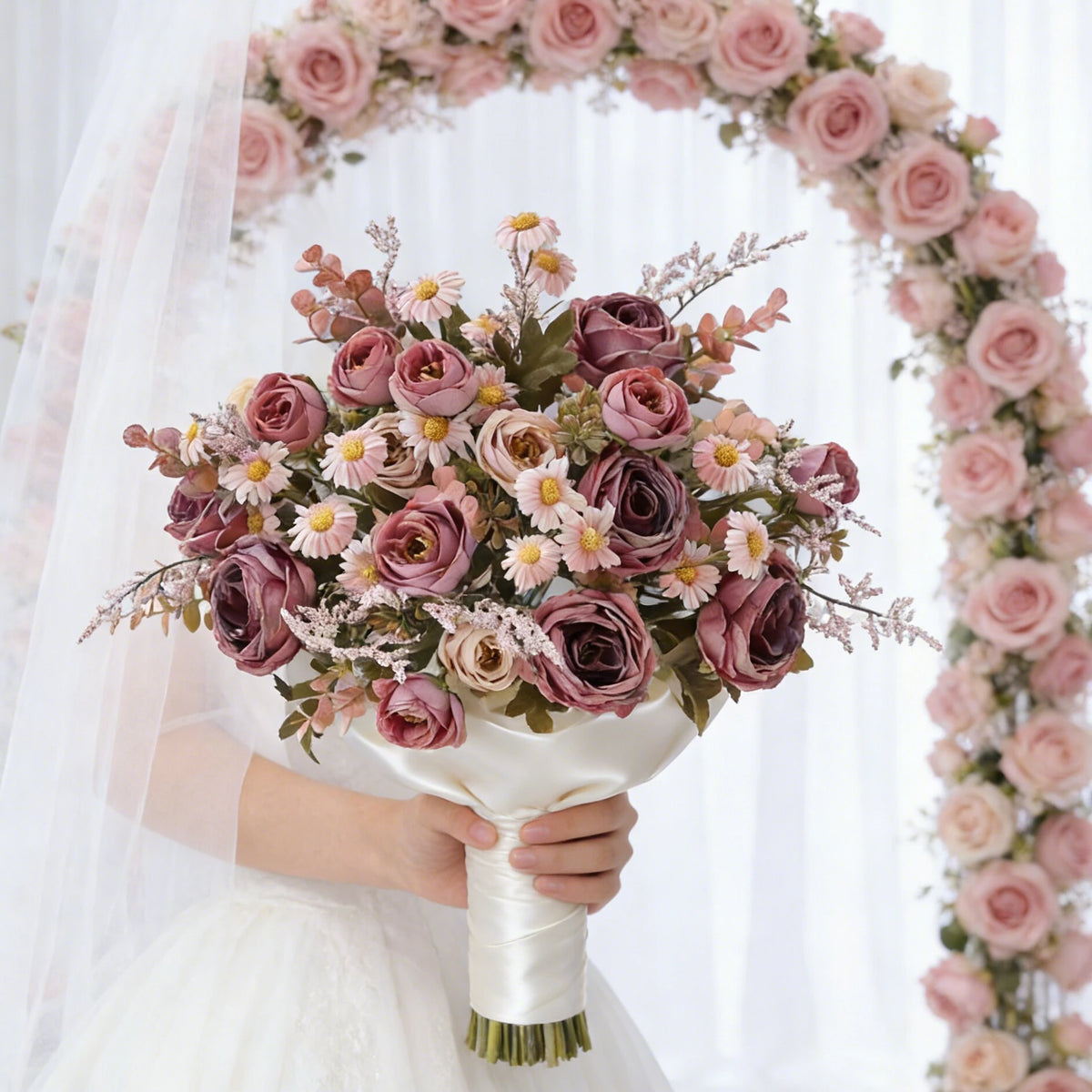 Silk Rose Artificial Flowers for Wedding, Home & DIY Décor Artificial Silk Flowers Babs