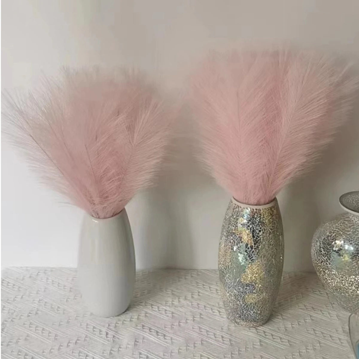 10PCS Artificial Pampas Grass Bouquet | Faux Silk Boho Decor Artificial Floral Decor Babs