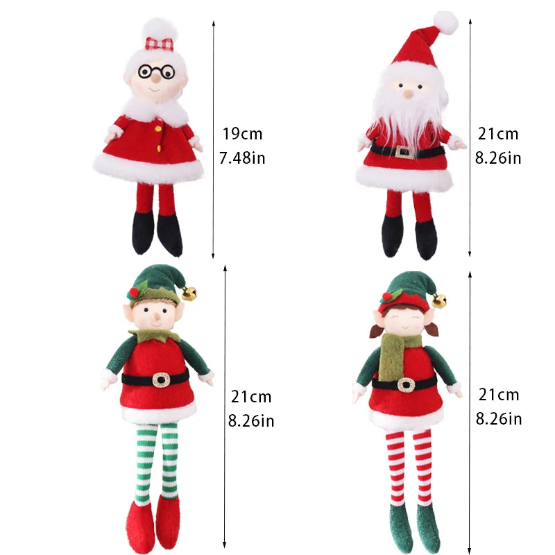 Plush Long-Legged Elf Christmas Ornament – Boy & Girl Decor Christmas Elf Ornament Babs