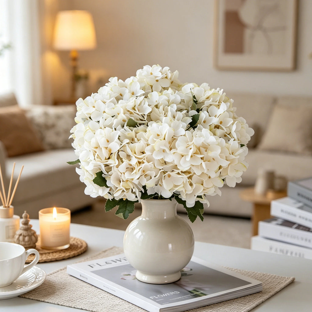 Artificial Hydrangea Silk Flowers – Wedding & Home Décor Artificial Flower Bouquet Babs