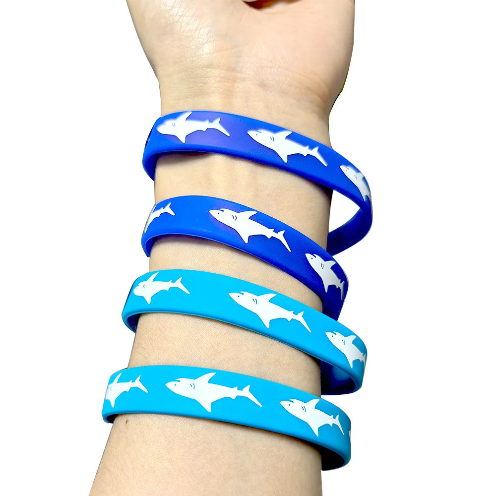 Shark Silicone Bracelets Party Favors – Ocean Wristbands 4–40pk Party Favor Wristbands Babs