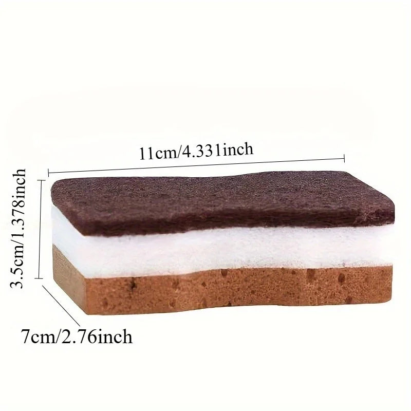 3-Layer Double-Sided Kitchen Scouring Sponge | Durable Kitchen Scouring Sponge Babs
