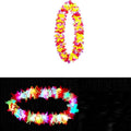 12pc LED Hawaiian Leis Luau Party Glow Flower Necklaces Bulk LED Party Leis Babs color 2