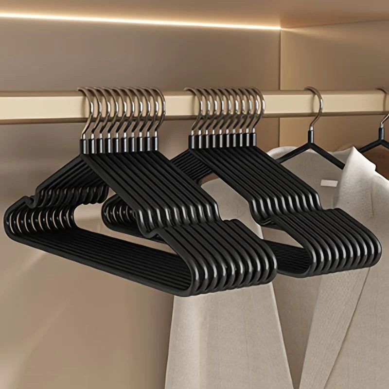 10-Pack Non-Slip Metal Coat Hangers with Round Notches Clothes Hangers Babs