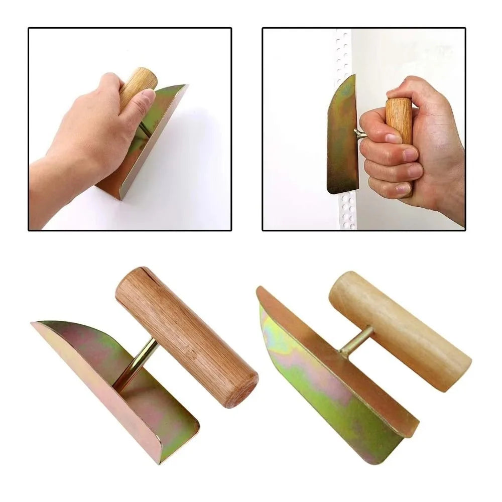 Corner Plastering Trowel – Galvanized Iron & Wood Handle Corner Plastering Trowel Babs