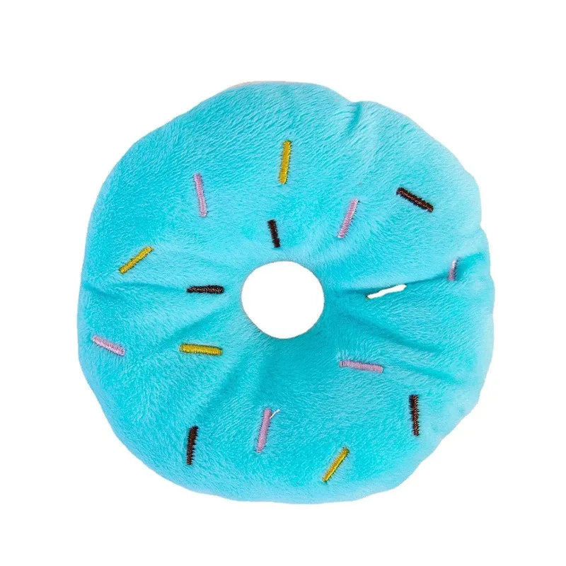 Soft Plush Donut Dog Squeaker Toy – Small & Medium Dogs Dog Squeaker Toy Babs