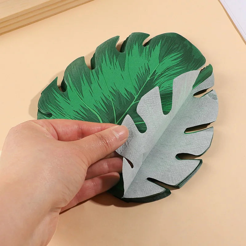 20-Pack Palm Leaf Paper Napkins | Hawaiian Luau Party Decor Party Paper Napkins Babs