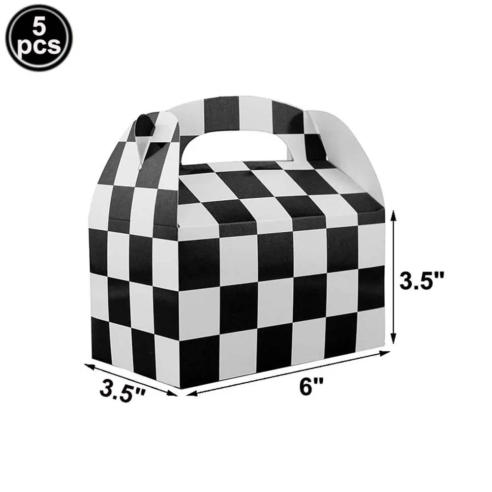 Race Car Checkered Flag Party Supplies – Racing Theme Decor Party Decoration Set Babs Dark Khaki