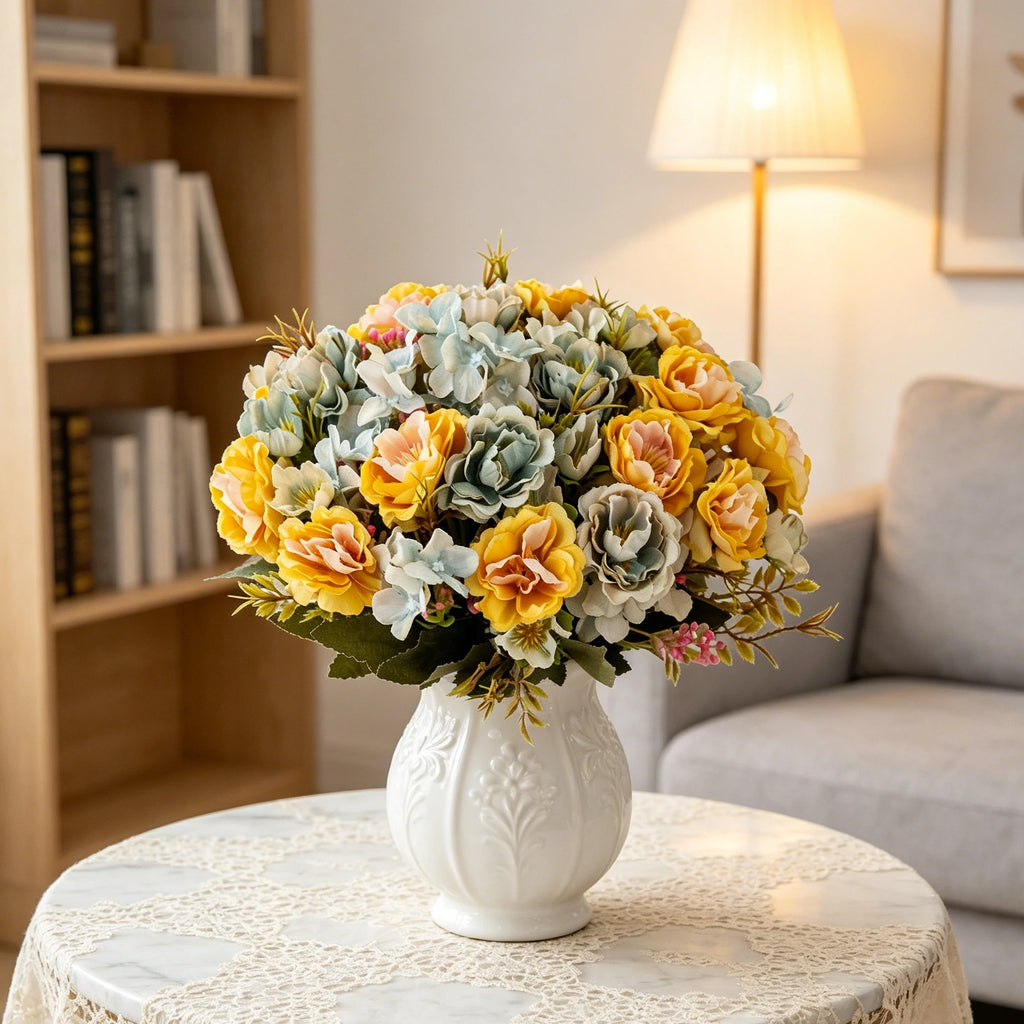Silk Peony Artificial Flower Bouquet for Wedding & Home Decor Artificial Flower Bouquet Babs