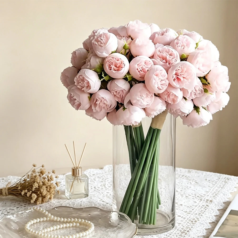 27-Head Peony Artificial Silk Flower Bouquet – Wedding Decor Artificial Flower Bouquet Babs