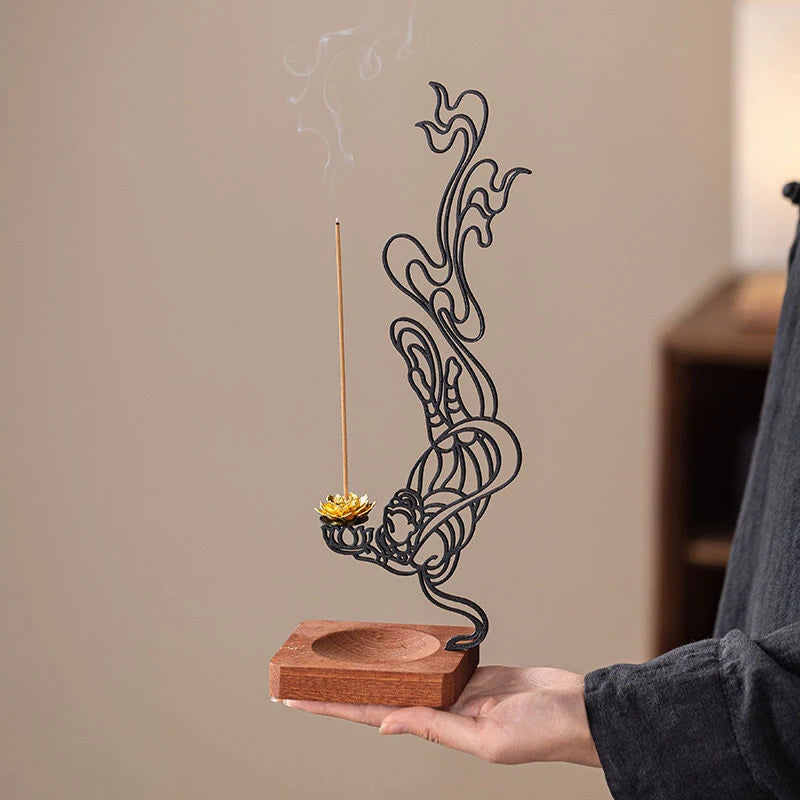 Modern Iron Incense Burner Sculpture | Living Room Aroma Décor Incense Burner Sculpture Babs