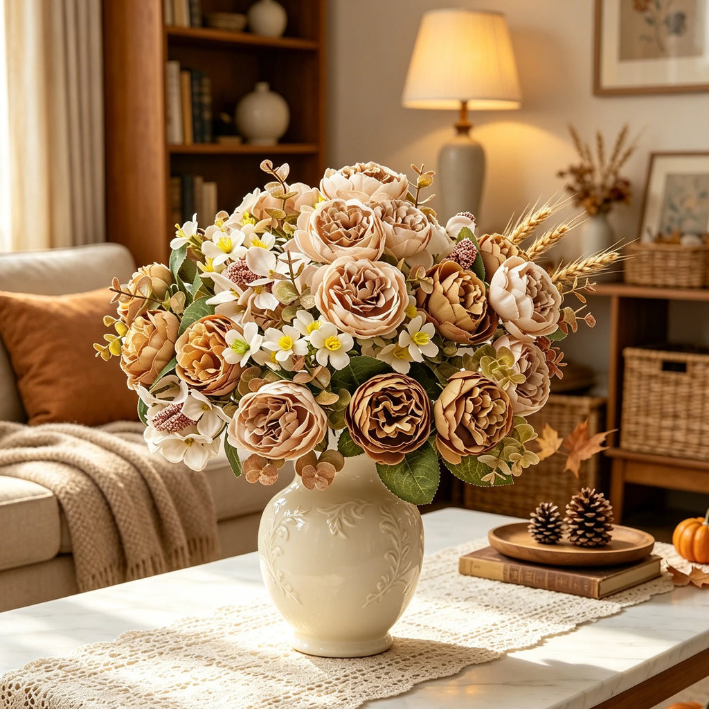 Silk Peony Artificial Flowers – Wedding, Home & DIY Decor Artificial Silk Flowers Babs