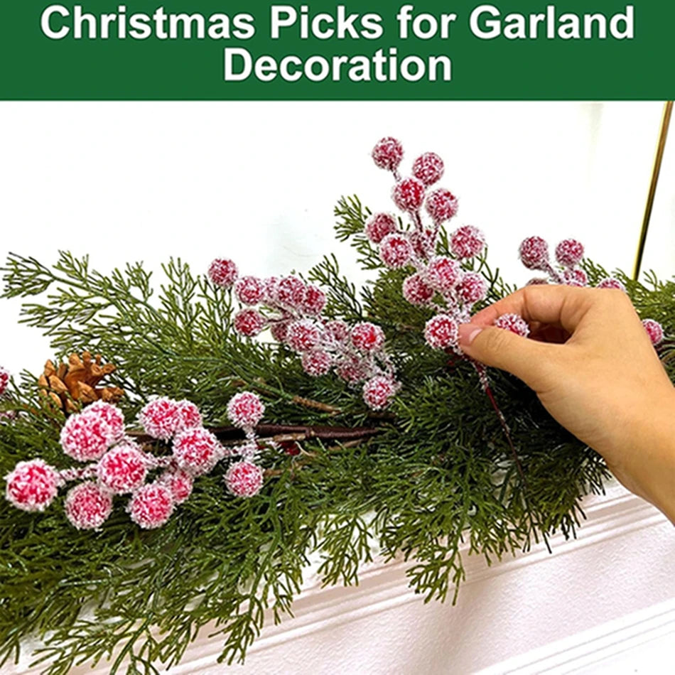 Artificial Holly Berry Branch Stems – Festive Home & Wedding Decor Artificial Plant Stems Babs