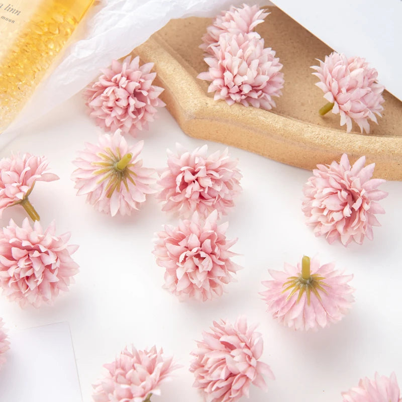 50pc Silk Artificial Carnation Flower Heads – Wedding & Home Decor Artificial Silk Flowers Babs