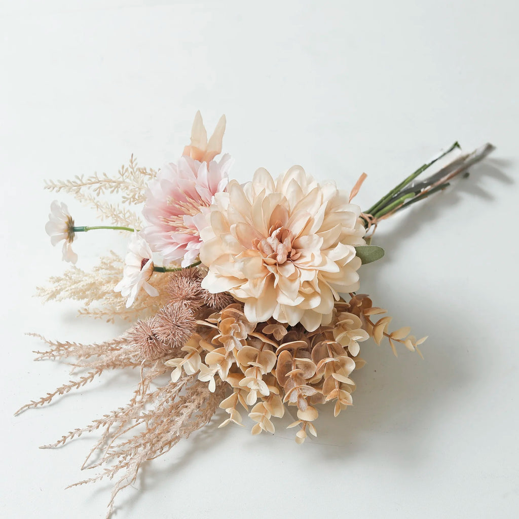 Champagne Artificial Dahlia Silk Flower for Home & Events Artificial Silk Flower Babs