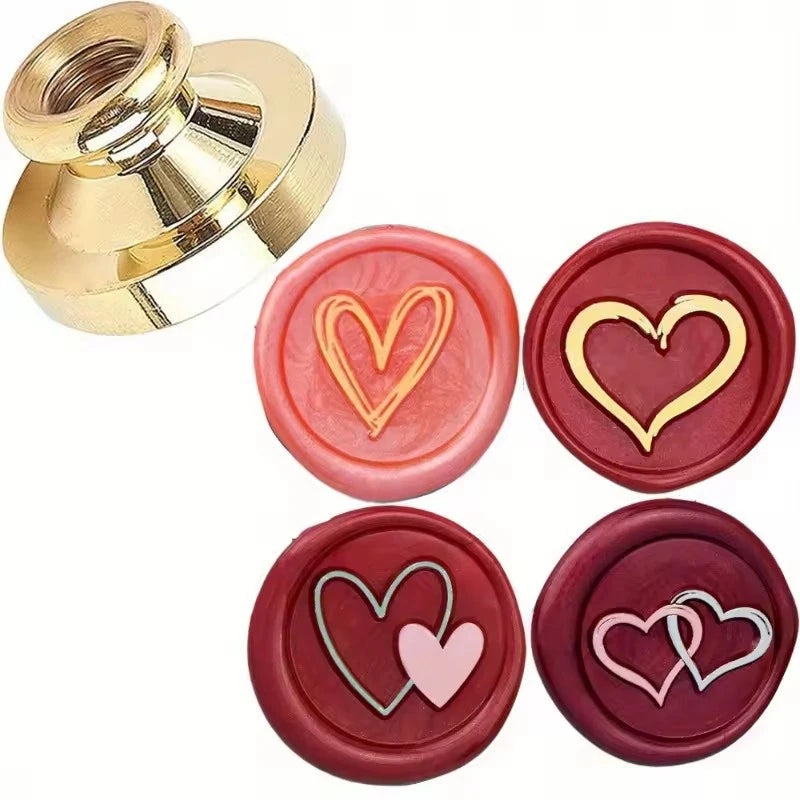 Heart Wax Seal Stamp – Vintage Brass for Wedding & Party Invites Wax Seal Stamp Babs