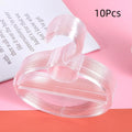 10-Pack Oval Scarf Hanger – Tie, Belt & Headband Organizer Closet Accessory Hanger Babs 10Pcs-Transparent