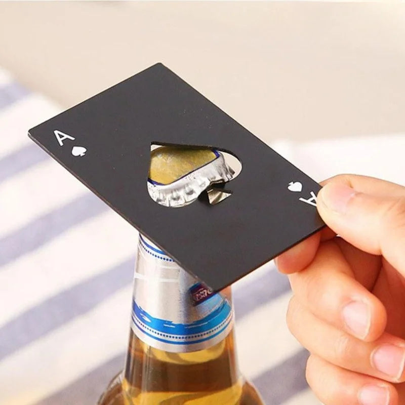 5-Pack Poker Card Stainless Steel Bottle Opener Bar Tool Bottle Opener Set Babs