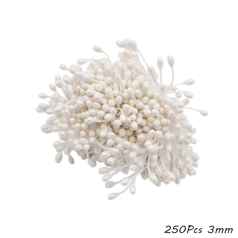 White Artificial Cherry Stamen Berry Bundle | DIY Xmas & Wedding Decor Artificial Flower Bundle Babs