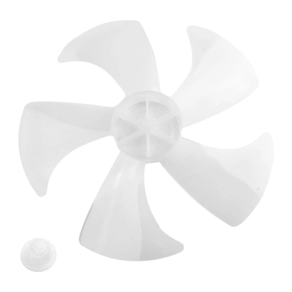 14-Inch 5-Leaf Replacement Fan Blade with Nut Cover | LEENKEA Fan Blade Replacement Babs White