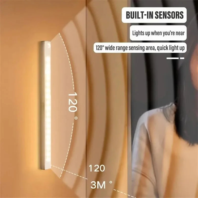 4-Pack Magnetic Motion Sensor LED Bar Lights – USB Rechargeable Motion Sensor LED Light Babs