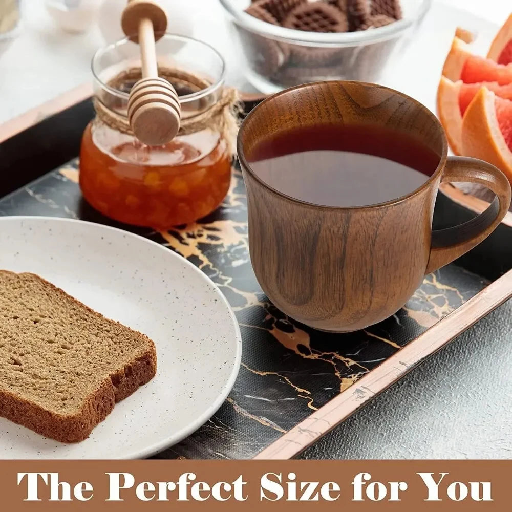 130ml Solid Wood Tea Cup with Handle – Sour Jujube Trumpet Cup Wooden Tea Cup Babs
