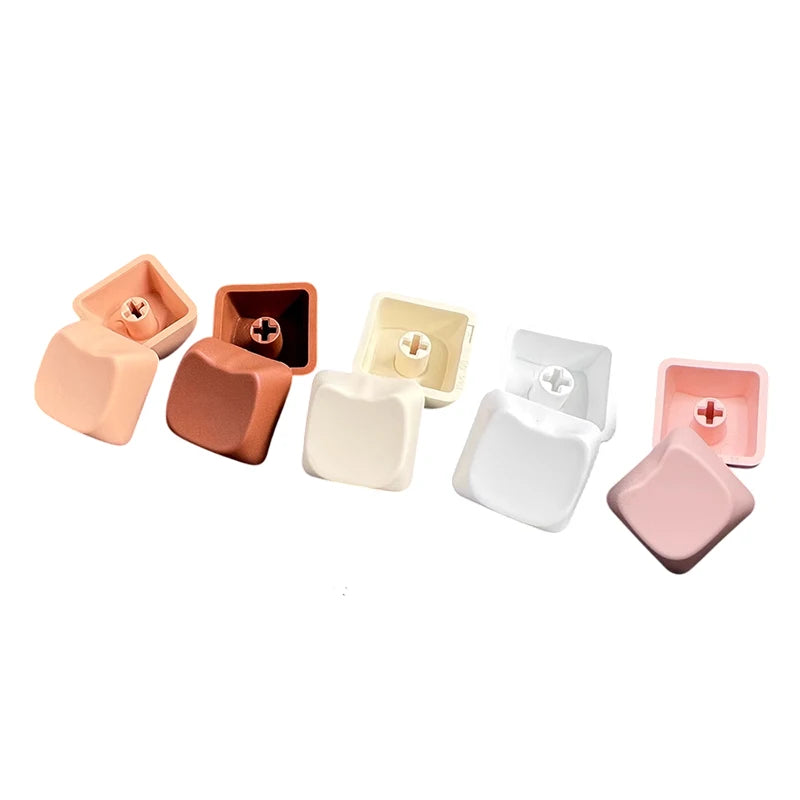 5-Pack Cat Head PBT Keycaps – Cute Blank Keyboard Caps Keyboard Keycaps Babs