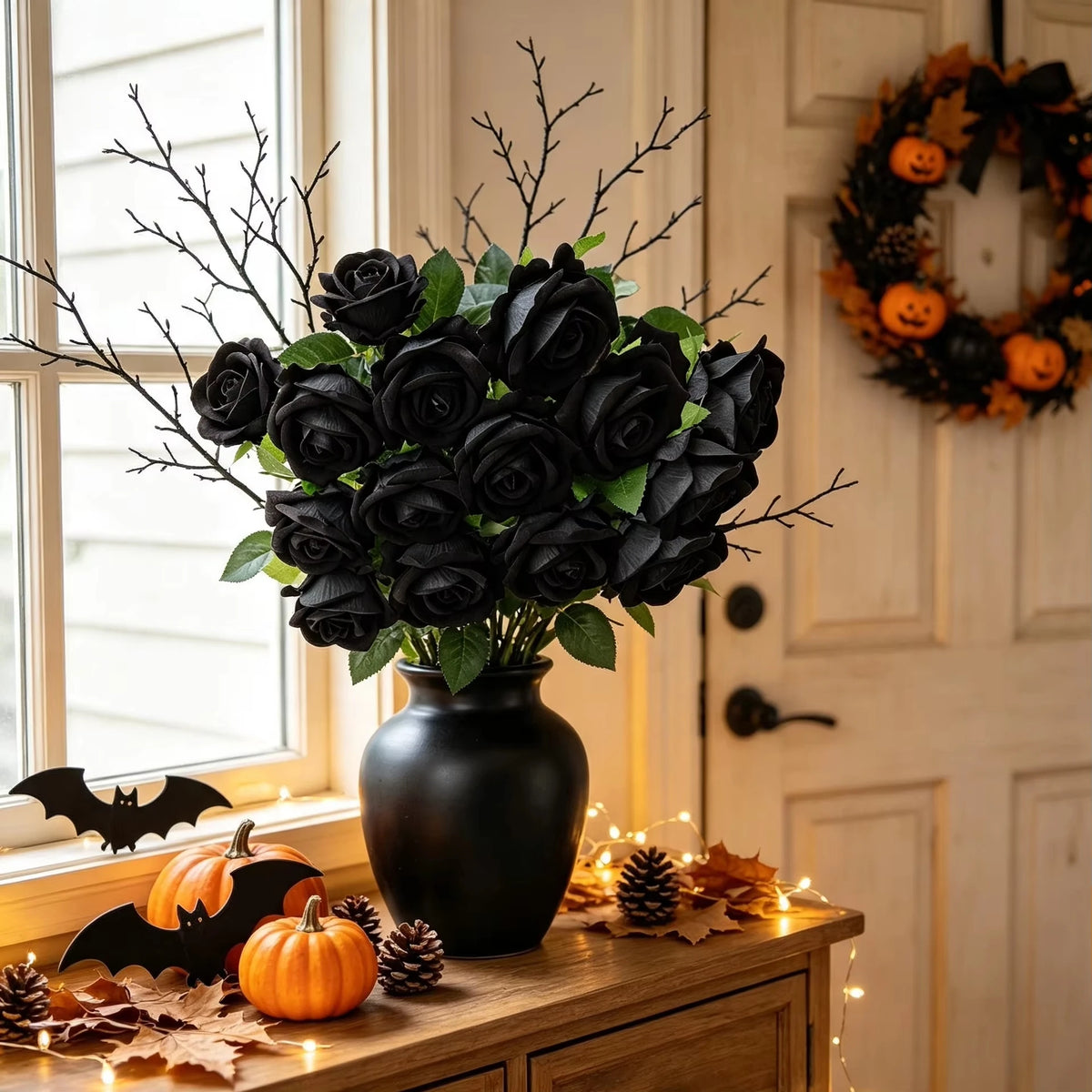 Artificial Silk Rose Bouquet – Long Stem DIY Wedding & Home Decor Artificial Flower Bouquet Babs