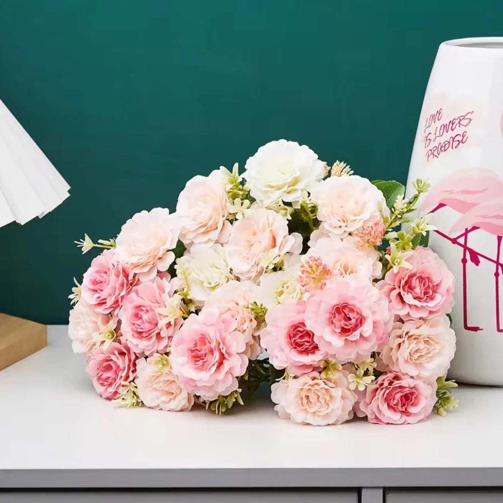 Peony Artificial Silk Flower Bouquet – Wedding & Home Décor Artificial Flower Bouquet Babs