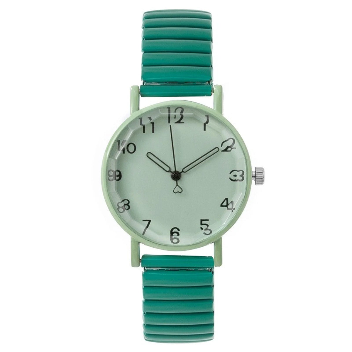 Women's Elastic Strap Quartz Watch – Vintage Fashion Wristwatch Women's Quartz Watch Babs Dark Green