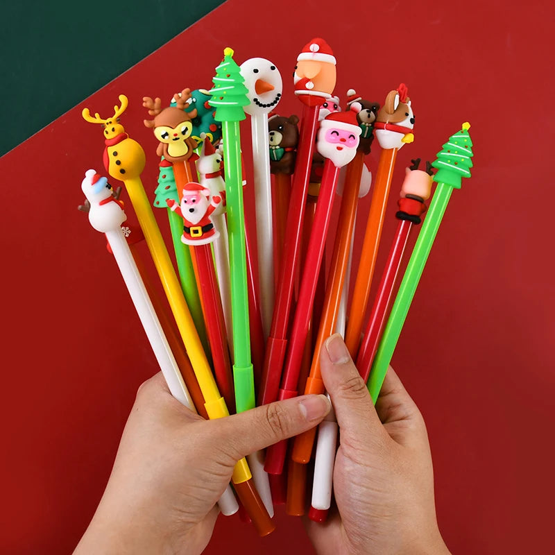 Christmas Cartoon Gel Ink Roller Ball Pens – 10/20 Pack Cartoon Gel Pens Babs