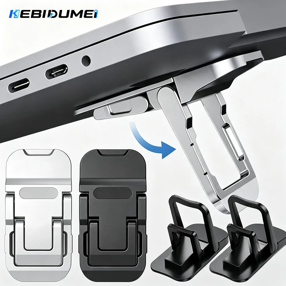 KEBIDUMEI 4Pcs Mini Folding Laptop Stand Legs – Ultra-Thin Portable Laptop Stand Legs Babs