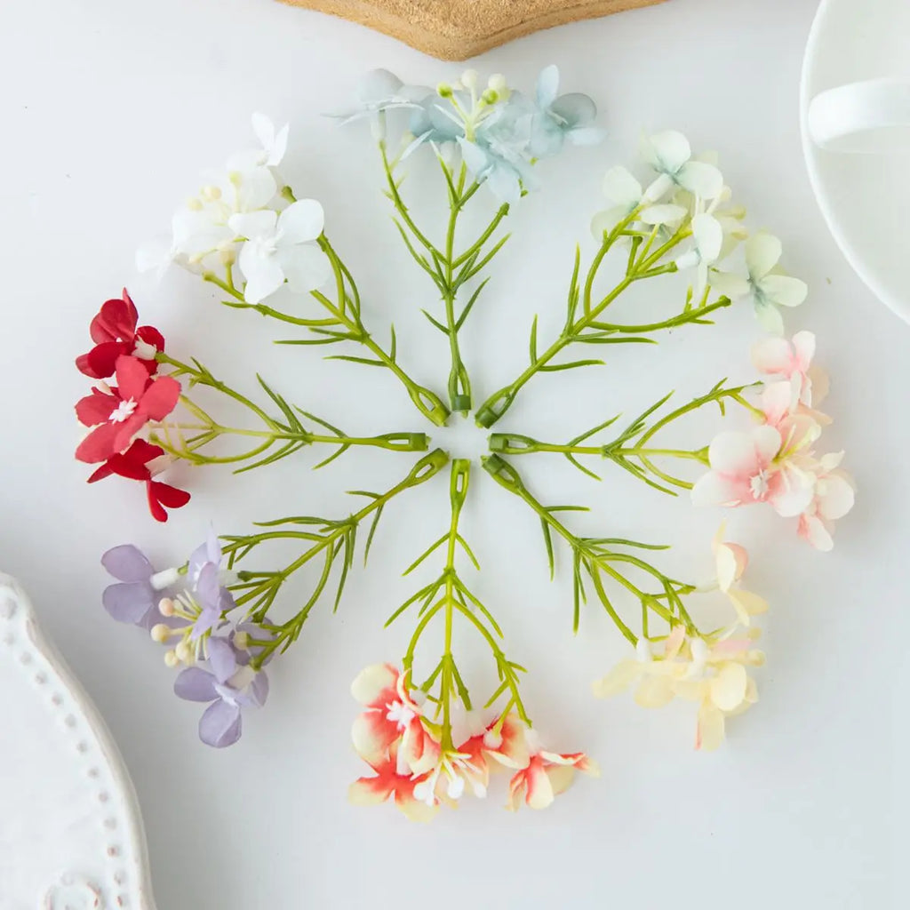 50/100pcs Silk Plum Blossom Artificial Flowers – Party & Wedding Decor Artificial Silk Flowers Babs